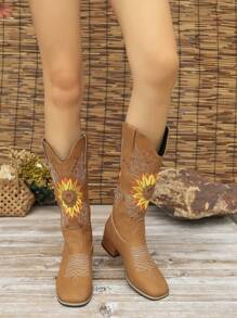 Botas de moda para mujer - Amarillo - Ver 4