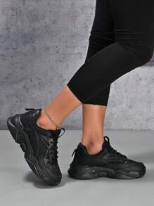 Women's Outdoor Comfortable Non-slip Breathable Round Toe Low-top Lace-up Athletic Shoes