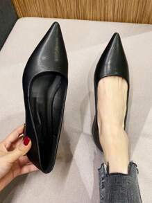 Simple And Fashionable Casual Chunky Heels Women's Shoes With 3cm Heel Height For Work