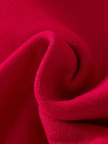 Young Boy Slogan Graphic Striped Trim Colorblock Varsity Jacket - Red - View 8