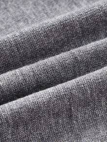 SHEIN 男嬰字母條紋飾邊套頭毛衣和針織褲 - 灰色 - 查看 6