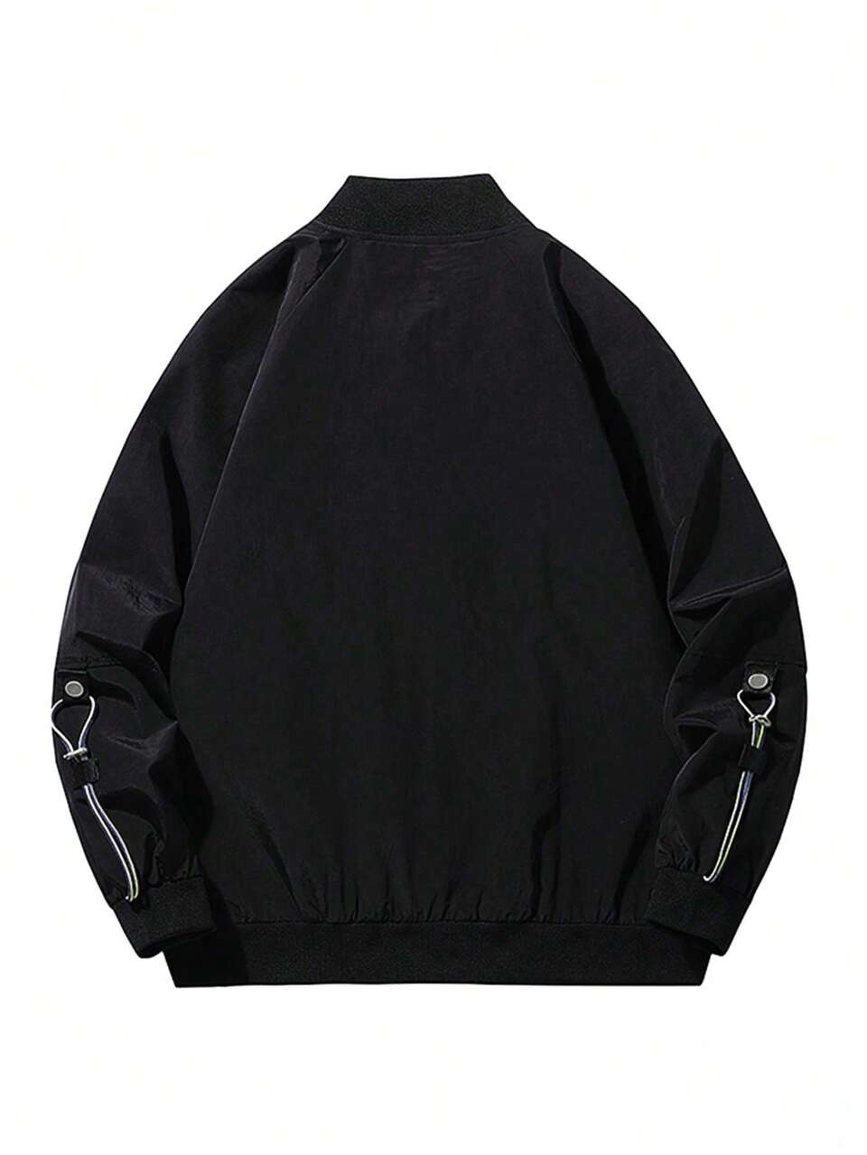 Men's Loose Fit Zip Up Outdoor Windbreaker Bomber Jacket