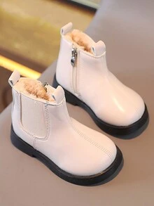 嬰兒男女休閒短靴,初學者,冬季時尚鞋款