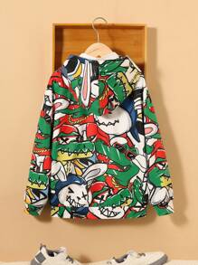 SHEIN Tween Boy Cartoon Graphic Sweatshirt - Multicolor - View 5