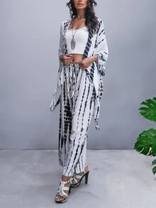 休閒紮染女士兩件套 - 彩色 - 查看 3