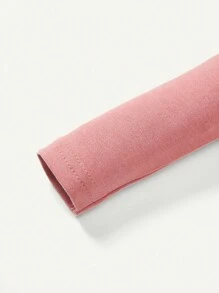 Baby Girl Snug Fit Pajama Set, Including Letter Printed Round Neck Long Sleeve Top And Pants, 4pcs - Multicolor - View 4