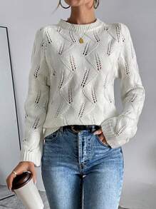 SHEIN Essnce Women Sweaters - Putih - View 6