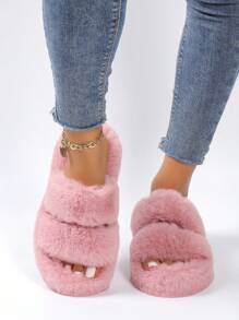 Women Home Slippers - Rose Red - View 2