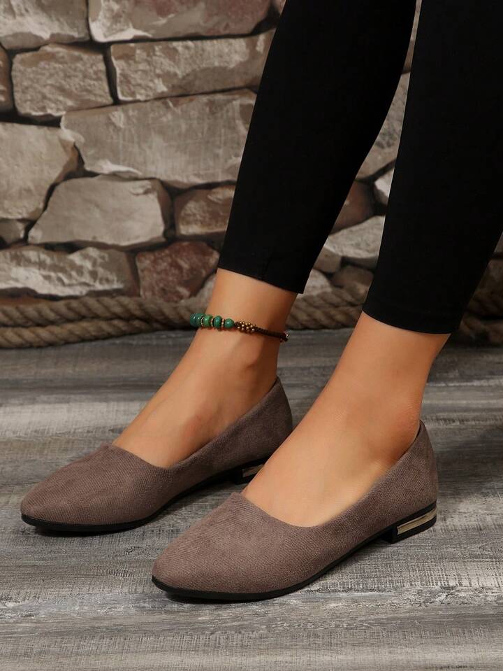 Velvet slip store on shoes womens