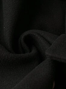 Celure Hơn Đôi ngực Thắt lưng Áo khoác - màu đen - Xem 3