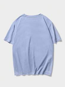 Lsscid Men Slogan Graphic Tee - Dusty Blue - View 2