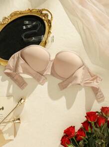 Solid Underwire Bra Strapless Bra