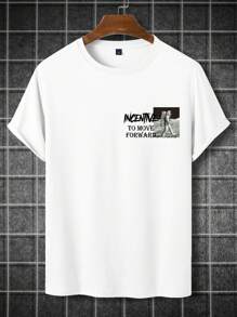 Manfinity Men Astronaut & Slogan Graphic Tee - White - View 2
