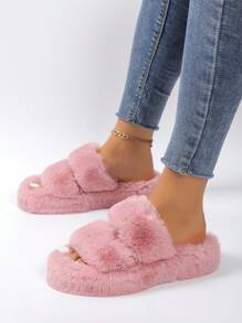 Women Home Slippers - Rose Red - View 3