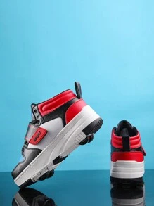 孩子們的秋天&冬天四輪升級版輪滑鞋適用於健身步行 - 彩色 - 查看 5