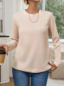 SHEIN Unity 純色圓領T恤 - 彩色 - 查看 1