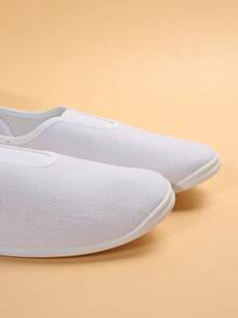 Ladies' Flat Sole Shoes - White - View 4
