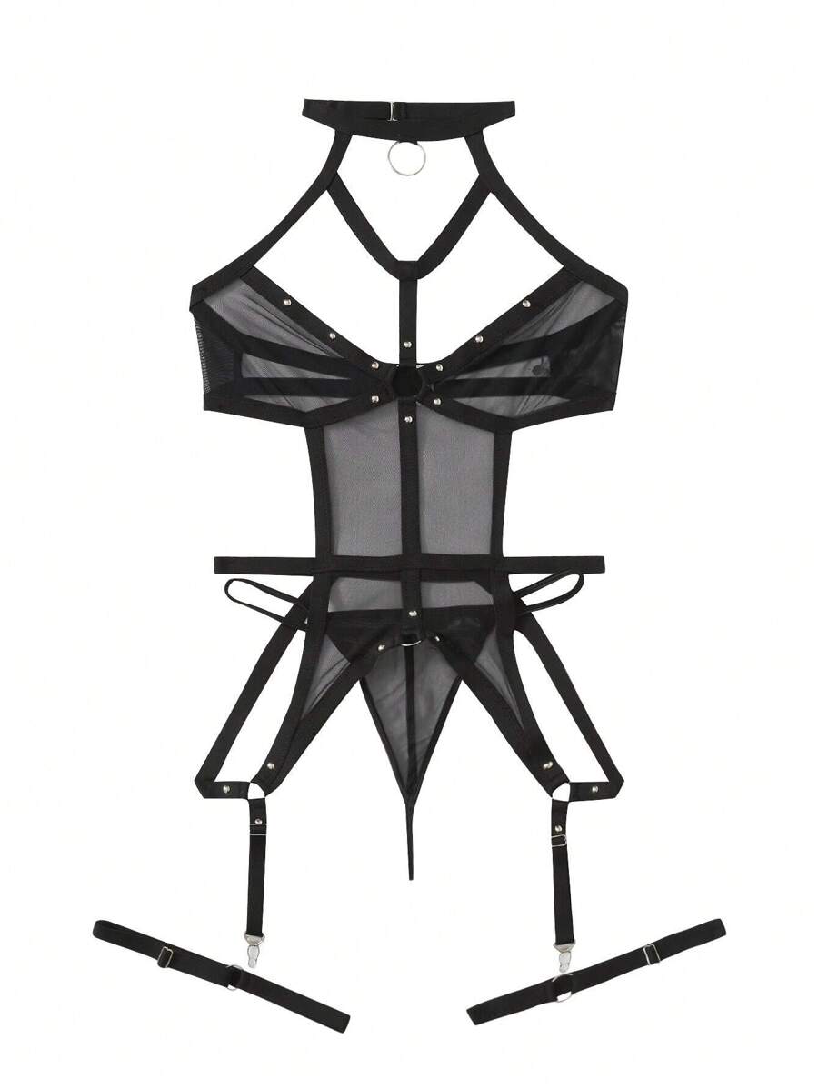 Spicy Aura Women Sexy Lingerie Cincin Tape Plain - Hitam - View 1