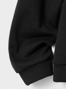 RueChic Men Skeleton Print Hoodie & Sweatpants - Black - View 4