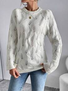 SHEIN Essnce Women Sweaters - Putih - View 5