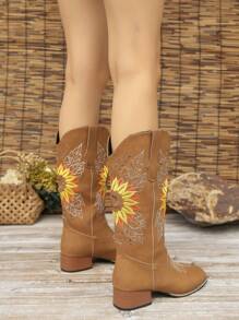 Botas de moda para mujer - Amarillo - Ver 2