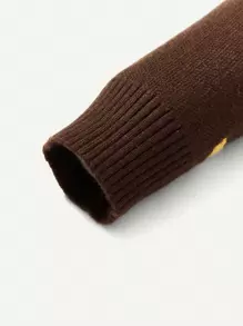 男嬰拼色毛衣 - 黑色 - 查看 5