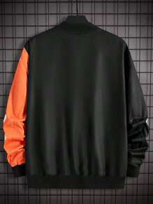 Manfinity VCAY Chaqueta de dos tonos con estampado de esqueleto para hombres, para Halloween, para otoño e invierno - Multicolor - Ver 2