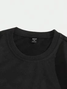 ROMWE MEN Goth Nam Đồ họa Chữ cái Áo nỉ - màu đen - Xem 3