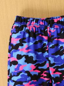 女嬰迷彩印花連帽衫和運動褲 - 彩色 - 查看 5
