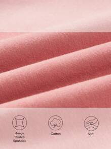 Baby Girl Snug Fit Pajama Set, Including Letter Printed Round Neck Long Sleeve Top And Pants, 4pcs - Multicolor - View 10