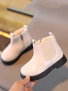 嬰兒男女休閒短靴,初學者,冬季時尚鞋款