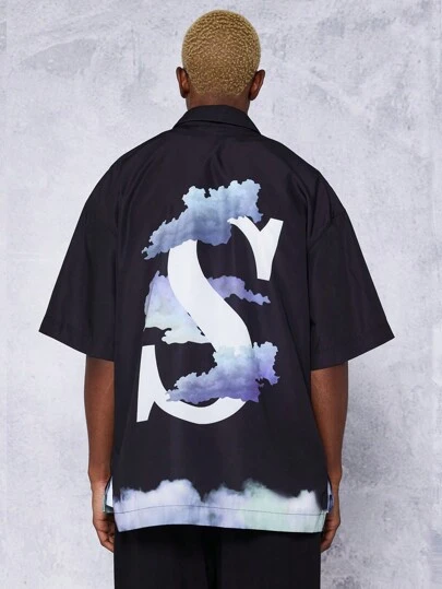 SUMWON 云朵图案短袖衬衫