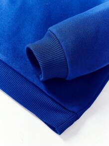 男孩卡通印花休閒長袖運動衫,適用於秋冬季節