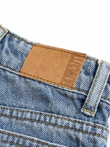 Young Girl Slant Pocket Straight Leg Jeans - Light Wash - View 5