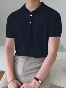 DAZY Men Solid Polo Shirt Business Attire