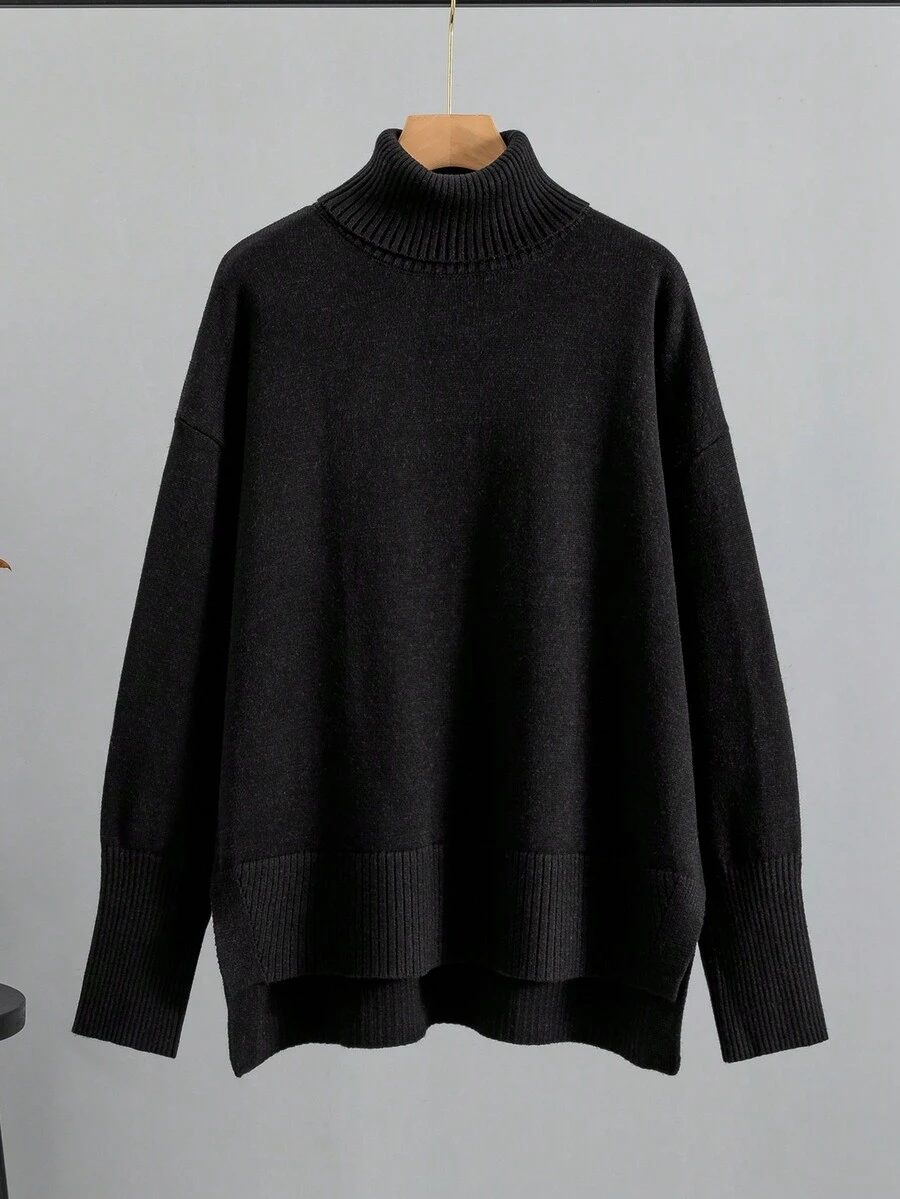 GIGOGOU Women's Loose Turtleneck Sweater, Warm Casual Long Sleeve Top, Autumn/Winter