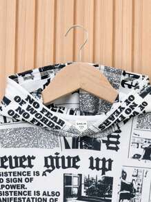 SHEIN 青少年男孩报纸印花卫衣 - 彩色 - 查看 3