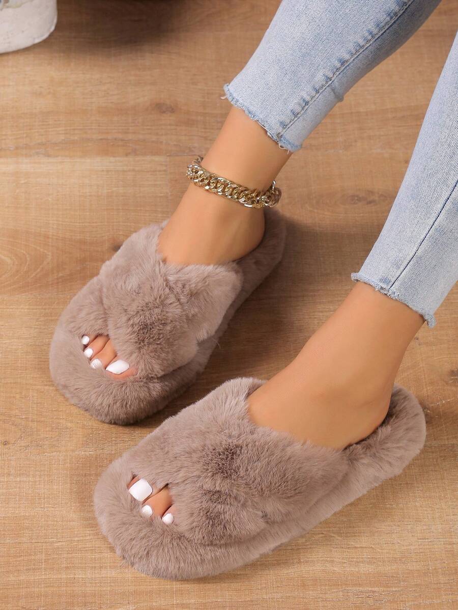 Zapatillas De Estar Por Casa Para Mujeres - Caqui - Ver 1