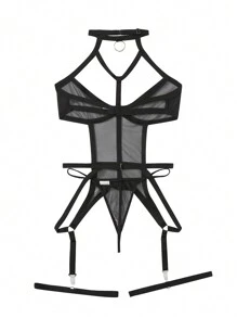 Spicy Aura Women Sexy Lingerie Cincin Tape Plain - Hitam - View 2