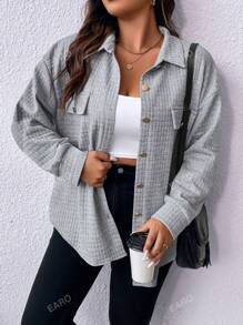 Taglie Forti Cappotto spalle cadenti dettaglio patta