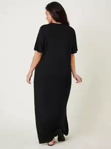 SHEIN BASICS Suknie Rozmiar Plus Równy Codzienny