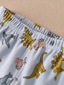 男小童恐龍印花睡衣套裝 - 藏蓝色 - 查看 4