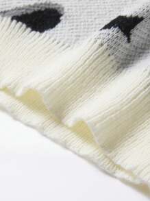 Manfinity Hypemode Men Star Pattern Sweater - Black and White - View 4