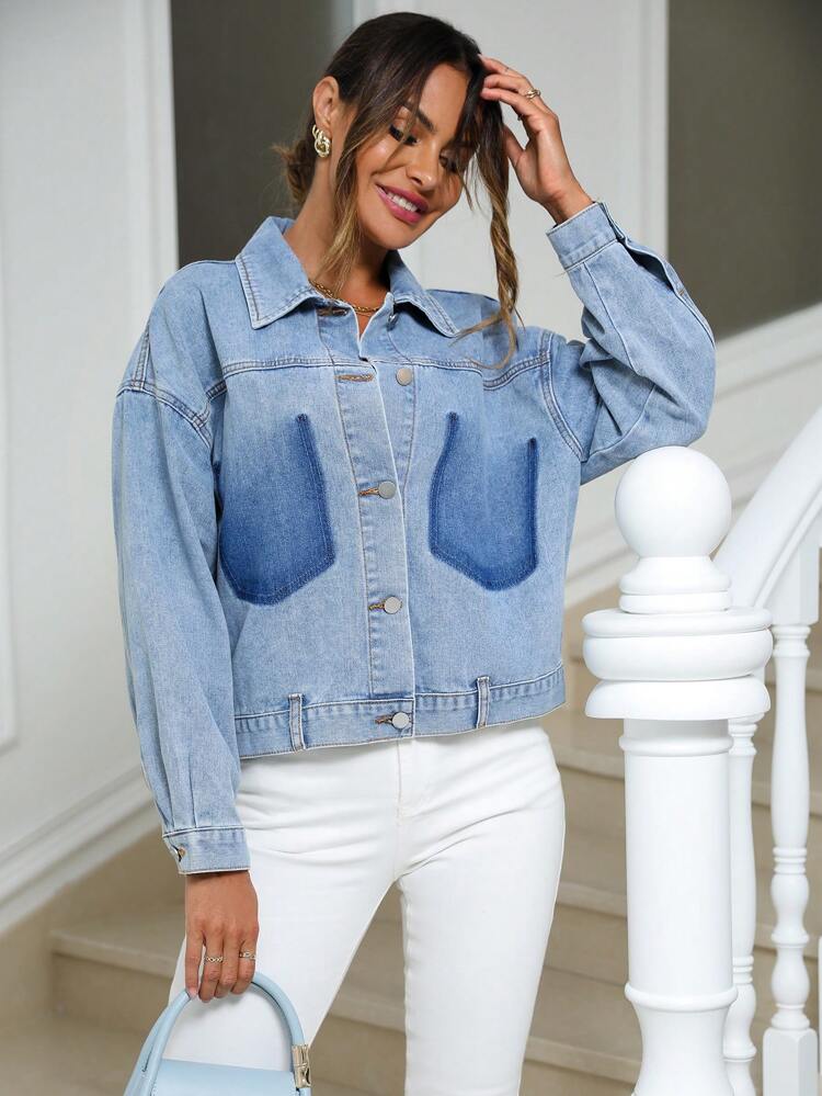 Drop Shoulder Denim Jacket