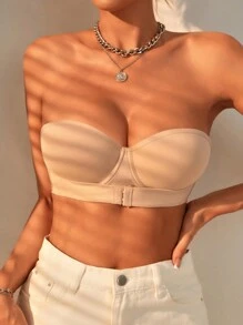 Solid Underwire Bra Strapless Bra