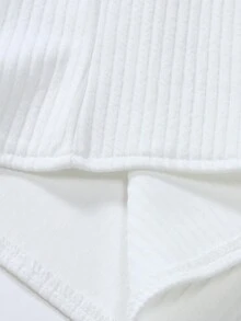 Manfinity Homme Men Solid Pocket Front Loose Shacket Without Tee - White - View 5