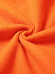 SHEIN EZwear Picture And Letter Graphic Thermal Lined Sweatshirt - Orange - View 3