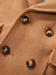 Bebé niño Abrigo de doble botonadura con capucha 2 en 1 - Caqui - Ver 6