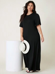 SHEIN BASICS Suknie Rozmiar Plus Równy Codzienny