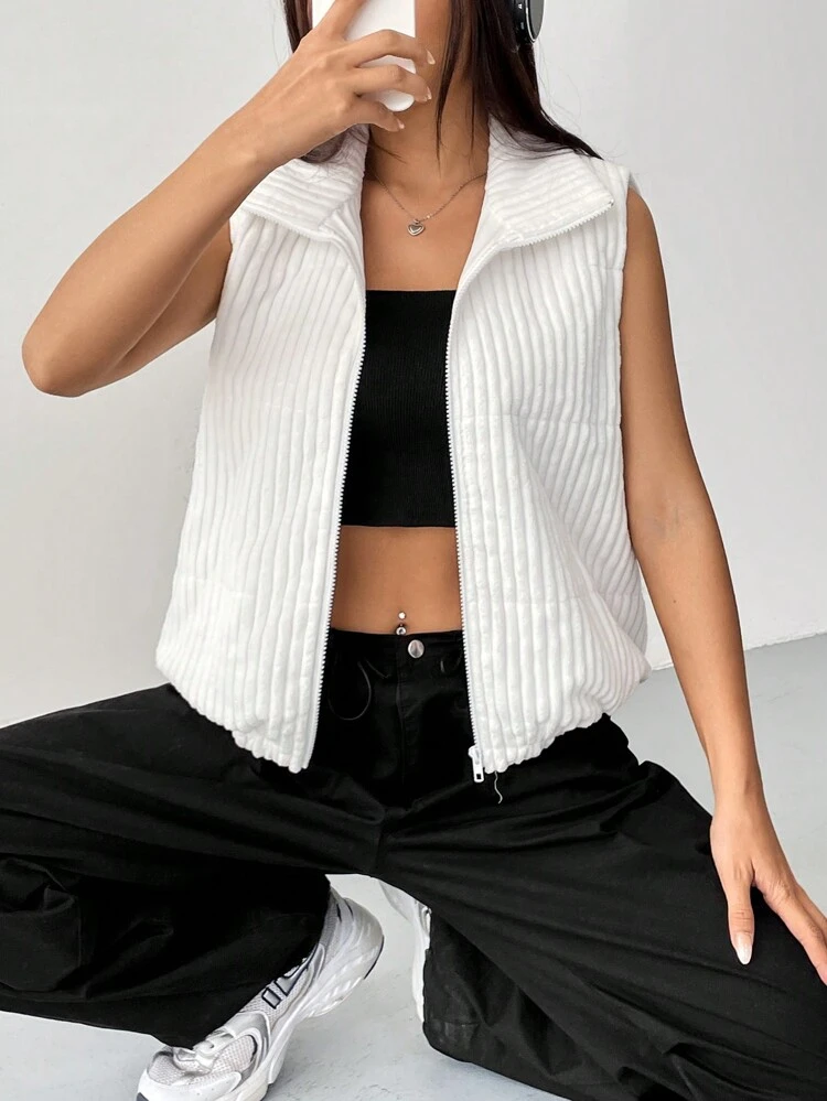 Zip Up Vest Coat